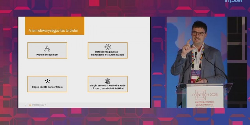INFOTÉR CONTECH 2025 – Cégeladások, felvásárlások és összeolvadások az építőiparban (Szendrői Gábor)