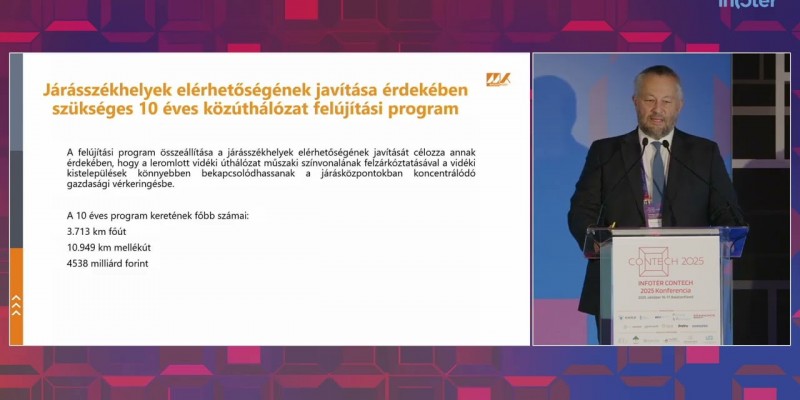 INFOTÉR CONTECH 2025 – Új lendület az építőiparban – a közeljövő állami és magánberuházásai (Szilvai József Attila)